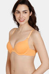 Zivame Push-Up Wired Medium Coverage Bra - Mock Orange — thumbnail 3